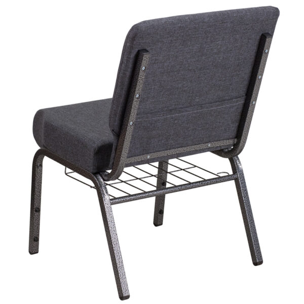 Multipurpose Church Chair Dark Gray Fabric Church Chair