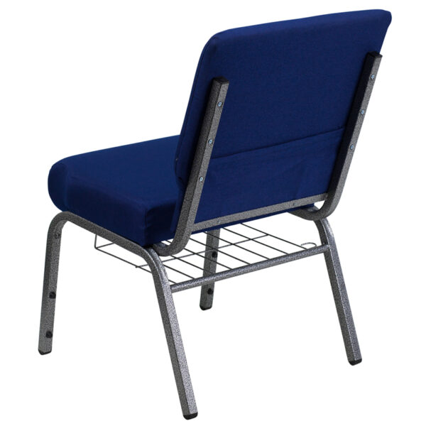 Multipurpose Church Chair Navy Blue Fabric Church Chair