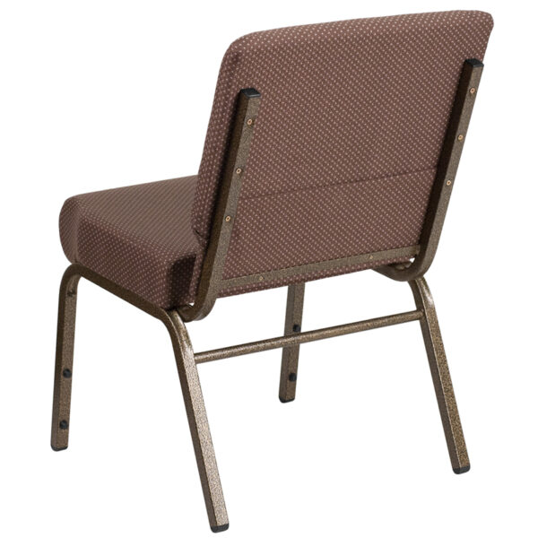Multipurpose Church Chair Brown Dot Fabric Church Chair