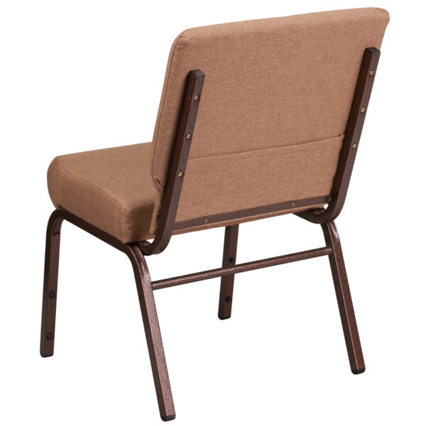 Multipurpose Church Chair Caramel Fabric Church Chair