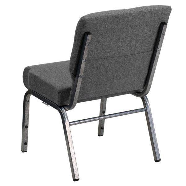 Multipurpose Church Chair Gray Fabric Church Chair