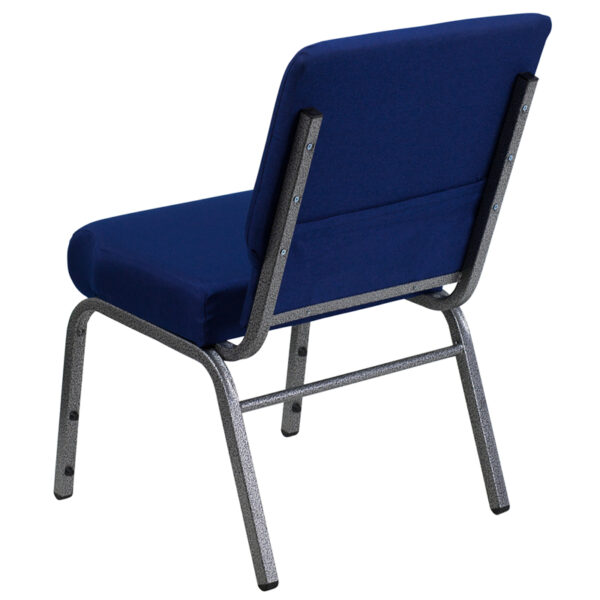 Multipurpose Church Chair Navy Blue Fabric Church Chair