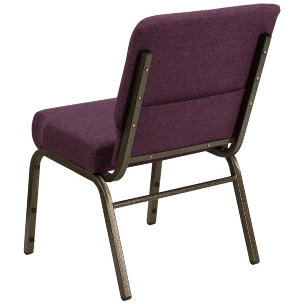 Multipurpose Church Chair Plum Fabric Church Chair