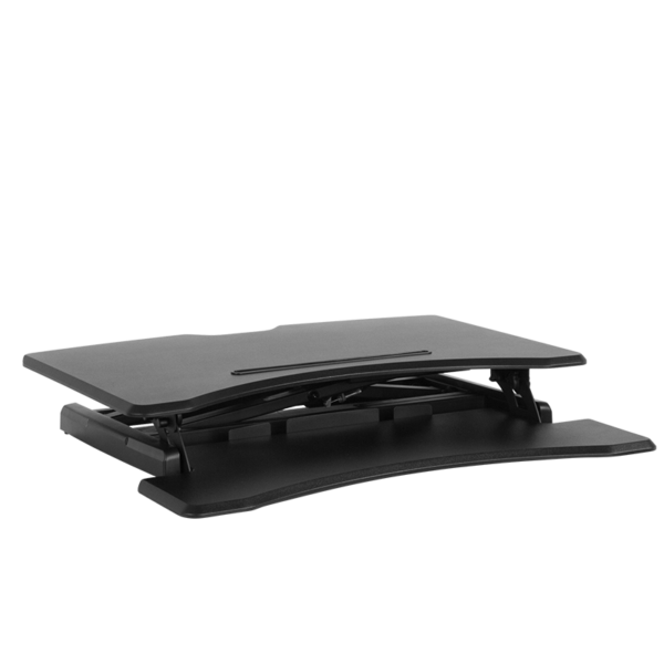 Lowest Price HERCULES Series 30.25"W Black Sit / Stand Height Adjustable Ergonomic Desk with Height Lock Feature