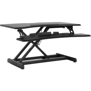 Wholesale HERCULES Series 30.25"W Black Sit / Stand Height Adjustable Ergonomic Desk with Height Lock Feature