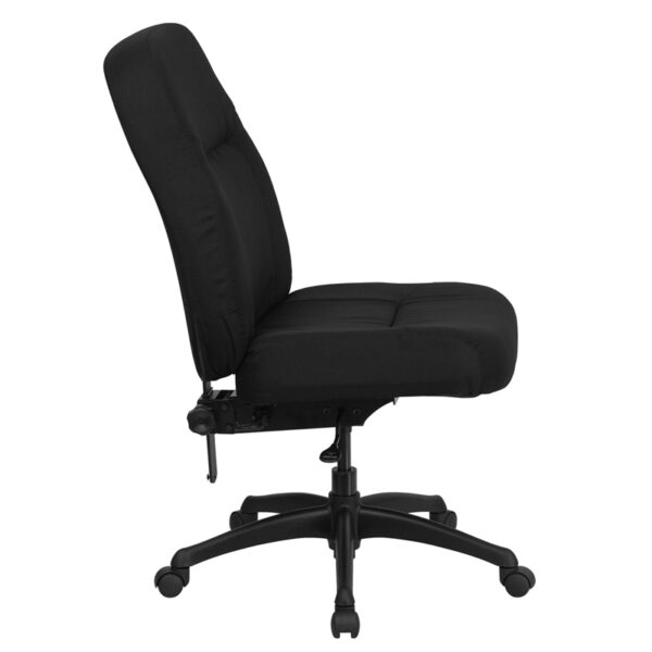 Lowest Price HERCULES Series 400 lb. Rated High Back Big & Tall Black Fabric Executive Swivel Ergonomic Office Chair