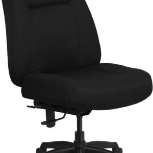 Wholesale HERCULES Series 400 lb. Rated High Back Big & Tall Black Fabric Executive Swivel Ergonomic Office Chair
