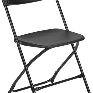 Wholesale HERCULES Series 650 lb. Capacity Premium Black Plastic Folding Chair