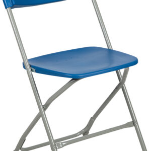 Wholesale HERCULES Series 650 lb. Capacity Premium Blue Plastic Folding Chair