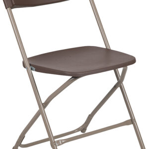 Wholesale HERCULES Series 650 lb. Capacity Premium Brown Plastic Folding Chair