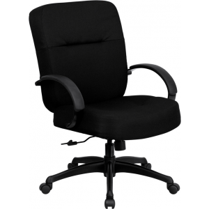 Wholesale HERCULES Series Big & Tall 400 lb. Rated Black Fabric Executive Swivel Ergonomic Office Chair with Arms