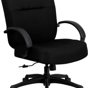 Wholesale HERCULES Series Big & Tall 400 lb. Rated Black Fabric Executive Swivel Ergonomic Office Chair with Arms