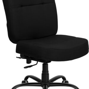 Wholesale HERCULES Series Big & Tall 400 lb. Rated Black Fabric Executive Swivel Ergonomic Office Chair with Rectangular Back