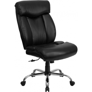 Wholesale HERCULES Series Big & Tall 400 lb. Rated Black Leather Executive Ergonomic Office Chair with Full Headrest