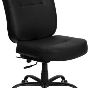 Wholesale HERCULES Series Big & Tall 400 lb. Rated Black Leather Executive Swivel Ergonomic Office Chair with Rectangle Back