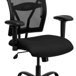 Wholesale HERCULES Series Big & Tall 400 lb. Rated Black Mesh Executive Swivel Ergonomic Office Chair with Adjustable Arms