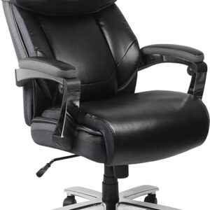 Wholesale HERCULES Series Big & Tall 500 lb. Rated Black Leather Executive Swivel Ergonomic Office Chair with Adjustable Headrest