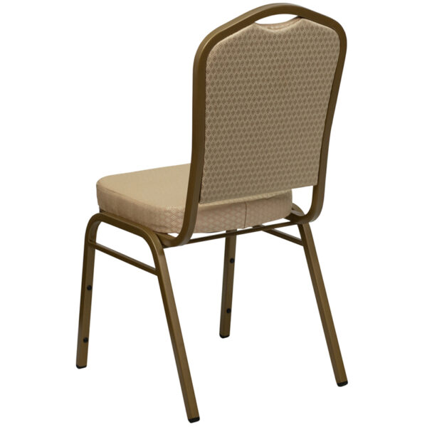 Multipurpose Banquet Chair Beige Fabric Banquet Chair