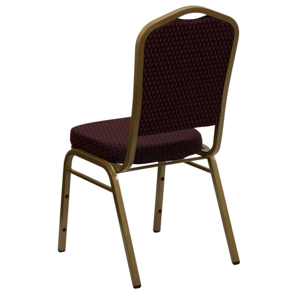 Multipurpose Banquet Chair Burgundy Fabric Banquet Chair