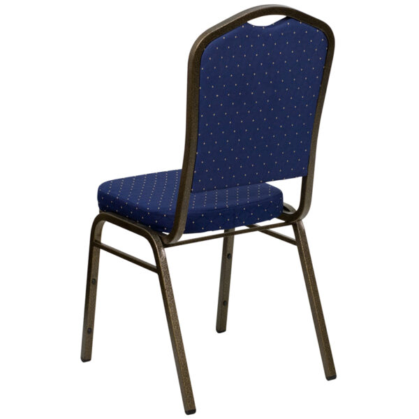Multipurpose Banquet Chair Navy Blue Fabric Banquet Chair