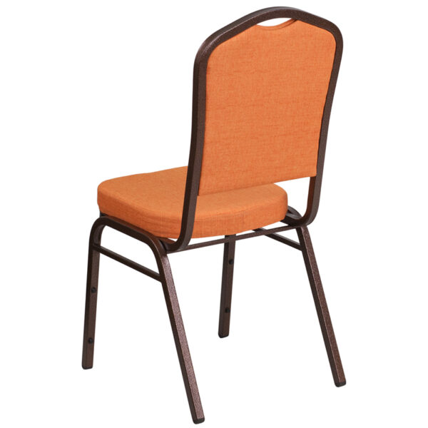 Multipurpose Banquet Chair Orange Fabric Banquet Chair