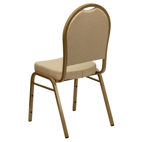 Multipurpose Banquet Chair Beige Fabric Banquet Chair