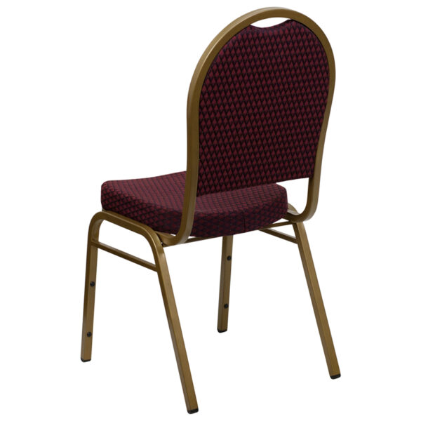 Multipurpose Banquet Chair Burgundy Fabric Banquet Chair