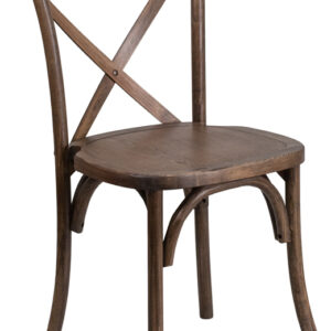 Wholesale HERCULES Series Stackable Early American Wood Cross Back Chair