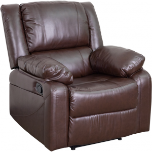 Wholesale Harmony Series Brown Leather Recliner