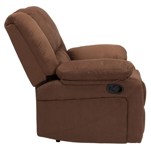 Contemporary Style Brown Microfiber Recliner
