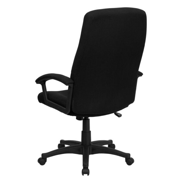 Contemporary Office Chair Black High Back Fabric Chair