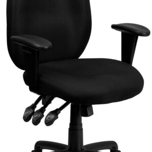 Wholesale High Back Black Fabric Multifunction Ergonomic Executive Swivel Office Chair with Adjustable Arms