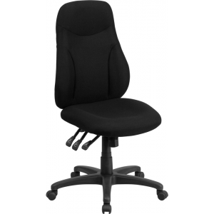 Wholesale High Back Black Fabric Multifunction Swivel Ergonomic Task Office Chair