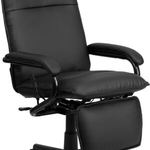 Wholesale High Back Black Leather Executive Reclining Ergonomic Swivel Office Chair with Arms