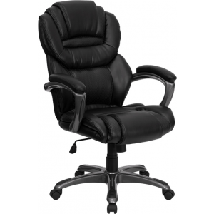 Wholesale High Back Black Leather Executive Swivel Ergonomic Office Chair with Arms