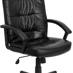 Wholesale High Back Black Leather Executive Swivel Office Chair with Arms