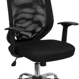 Wholesale High Back Black Mesh Executive Swivel Office Chair with Arms