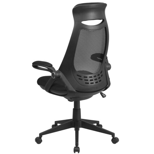 Contemporary Office Chair Black High Back Mesh Chair