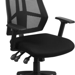 Wholesale High Back Black Mesh Multifunction Swivel Ergonomic Task Office Chair with Adjustable Arms