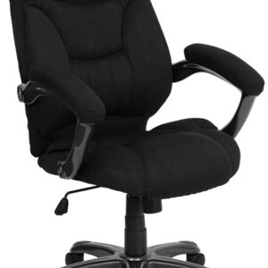 Wholesale High Back Black Microfiber Contemporary Executive Swivel Ergonomic Office Chair with Arms