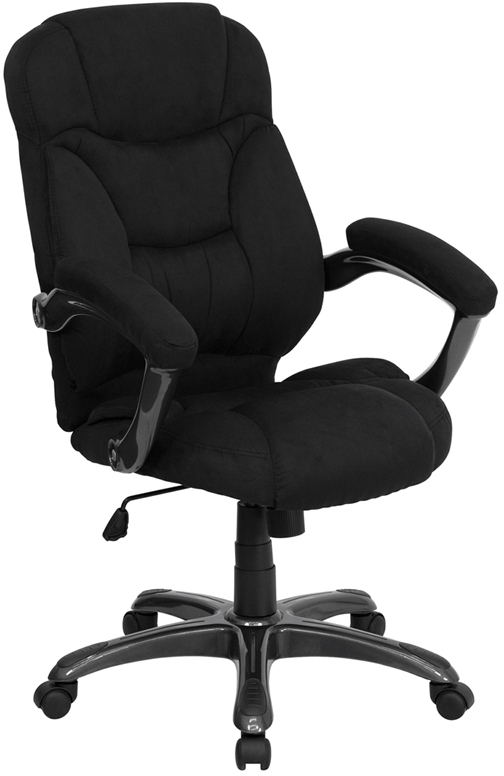 Wholesale High Back Black Microfiber Contemporary Executive Swivel Ergonomic Office Chair with Arms