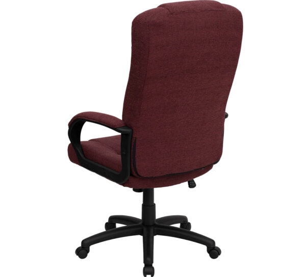 Contemporary Office Chair Burgundy High Back Chair