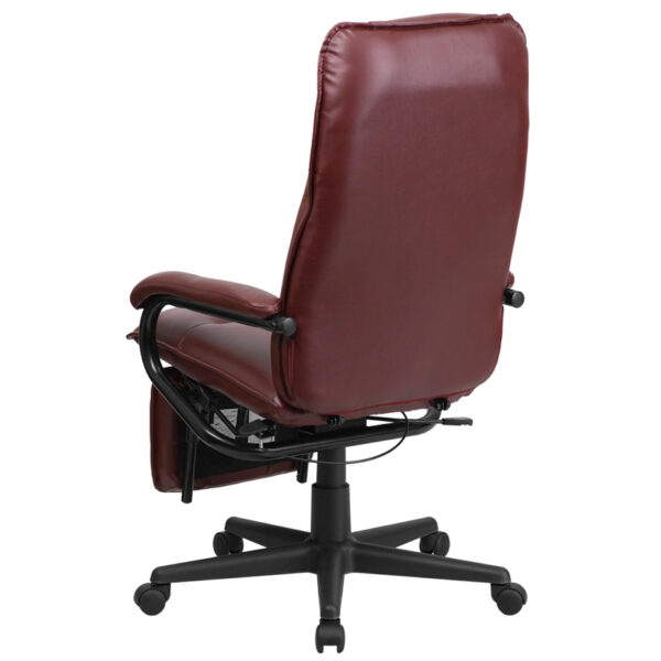 Contemporary Office Chair Burgundy Reclining Chair
