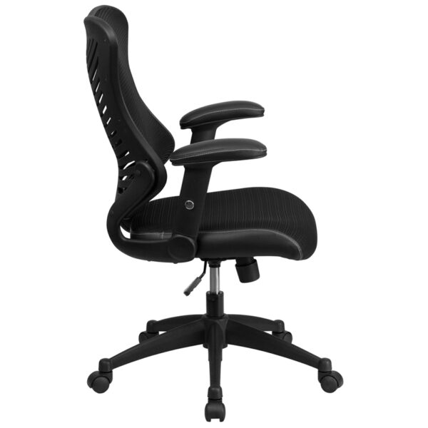 Contemporary Office Chair Black High Back Mesh Chair