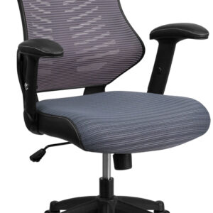 Wholesale High Back Designer Gray Mesh Executive Swivel Ergonomic Office Chair with Adjustable Arms