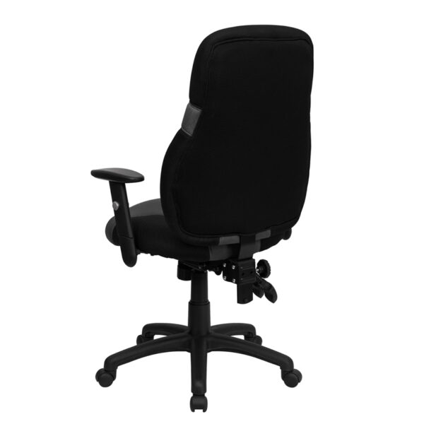 Contemporary Task Office Chair Black/Gray High Back Chair