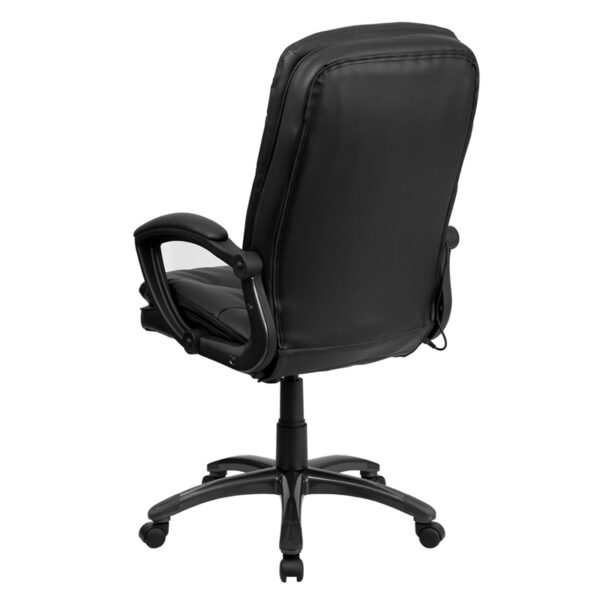 Contemporary Office Chair Black High Back Massage Chair