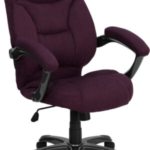 Wholesale High Back Grape Microfiber Contemporary Executive Swivel Ergonomic Office Chair with Arms