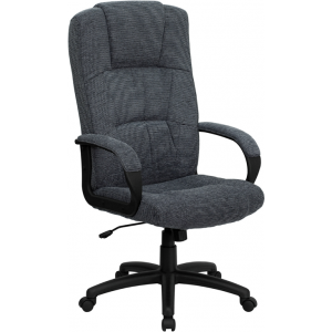 Wholesale High Back Gray Fabric Executive Swivel Office Chair with Arms