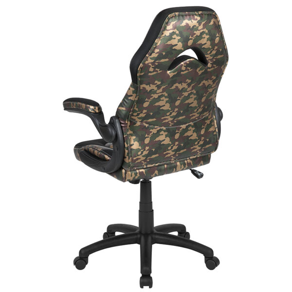 Contemporary Swivel Video Game Chair Camouflage Racing Gaming Chair